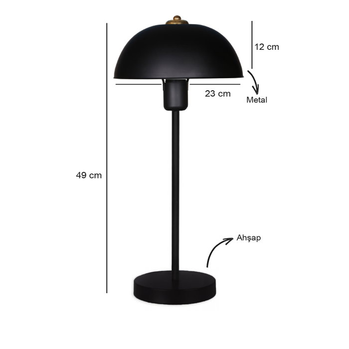 Opviq Lámpara de Mesa AYD-2943 Negro
